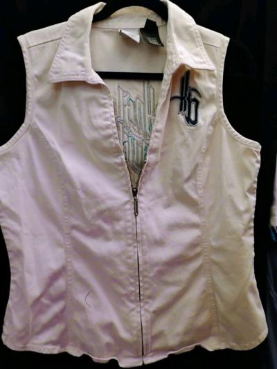 Harley Davidson cotton zip up vest size xlarge - Thumbnail 2