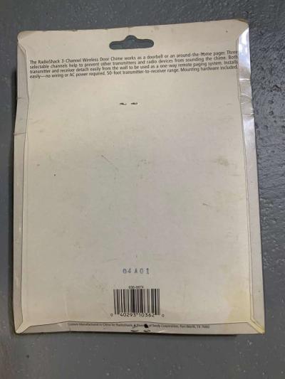 NEW SEALED Radio Shack 3 Channel Wireless Door Chime - Thumbnail 2