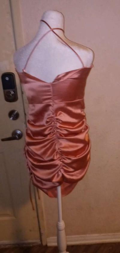 pink silky dress - Thumbnail 4