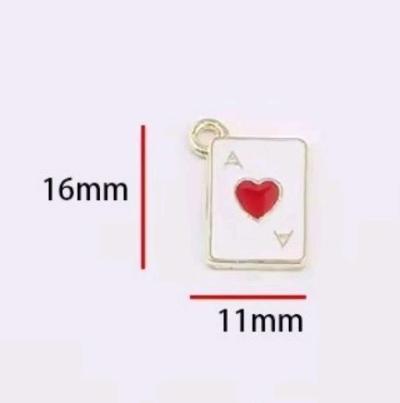 Red Casino Luck Charm Stud Earrings - Thumbnail 5