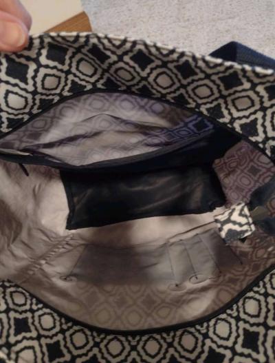 Medium Tote Bag Medallion Design Zip Shoulder Bag Double Han - Thumbnail 2