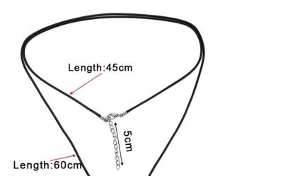 Stud Earrings Leather Necklace Set Silver Snowflake - Thumbnail 2