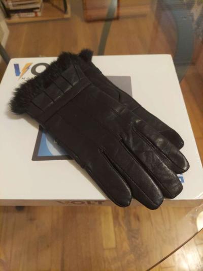 Condition Like NEW Sofia CashmereLeather  Cashmere Gloves - Thumbnail 4