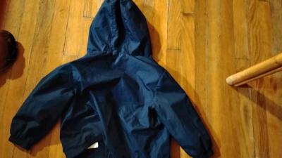kids unisex dark blue cat and jack windbreaker - Thumbnail 3