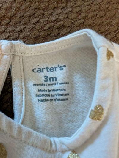 Baby dress with gold hearts - Thumbnail 4