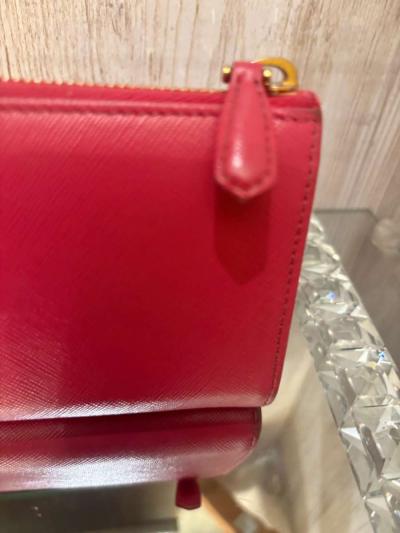 Pink Prada Saffiano leather wallet - Thumbnail 3