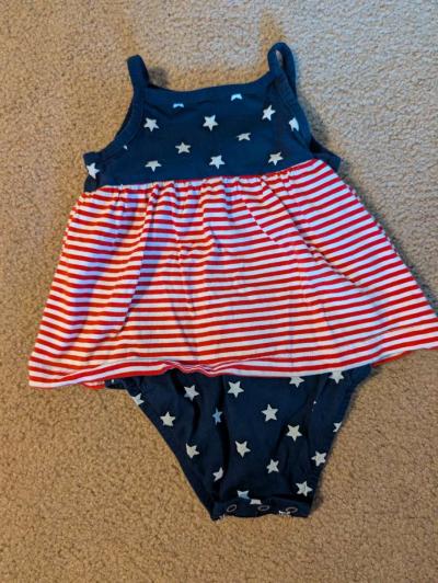 Baby 4th of July onesie dress