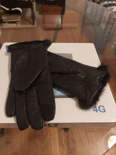 Condition Like NEW Sofia CashmereLeather  Cashmere Gloves - Thumbnail 3