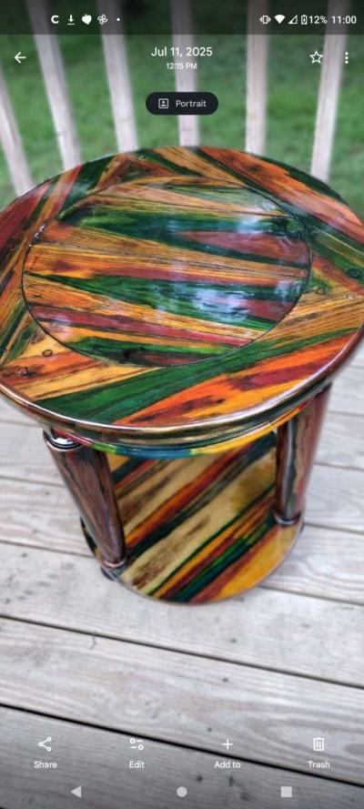 Hand Crafted End Table