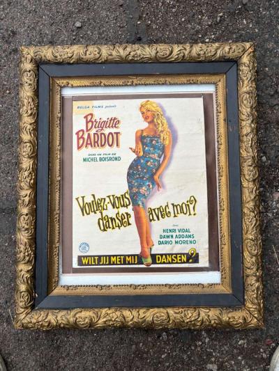 Brigitte Bardot Original 1950s Movie poster Framed - Thumbnail 5