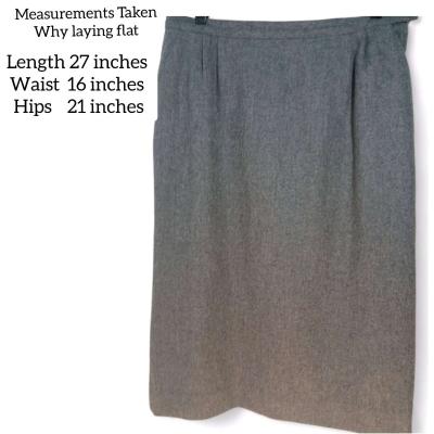 vintage size 16 Pendleton grey skirt suit 100 virgin wool - Thumbnail 5