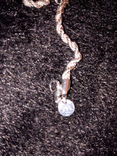 925 sterling silver twisted rope necklace - Thumbnail 4