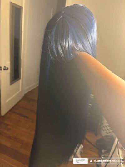 Blue bang wrap wig - Thumbnail 4