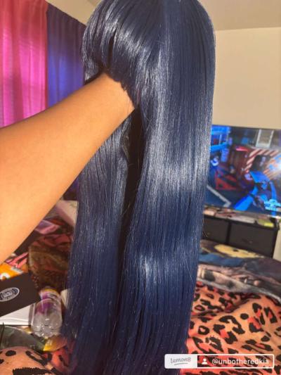 Blue bang wrap wig - Thumbnail 5