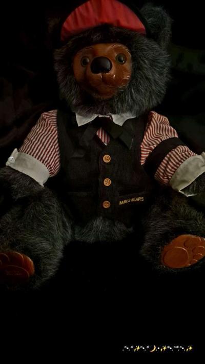 Robert Raikes Wooden Face Bear Limited Edition 8599 Vintage - Riverside, California