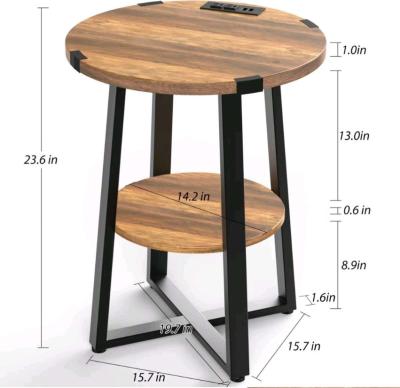 Tall End Wooden Table - Thumbnail 4