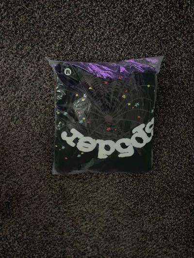 Sp5der Worldwide OG Web Black Hoodie - Thumbnail 3