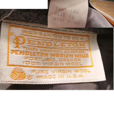 vintage size 16 Pendleton grey skirt suit 100 virgin wool - Thumbnail 6