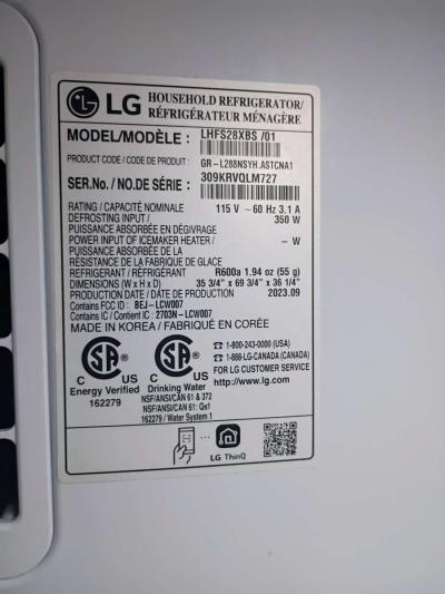 Stainless steel LG WiFi Smart Refrigerator - Thumbnail 5