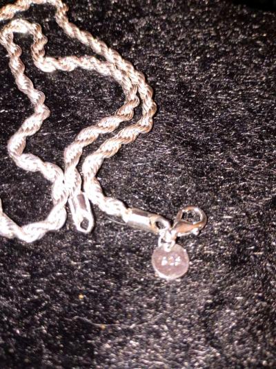 925 sterling silver twisted rope necklace - Thumbnail 2