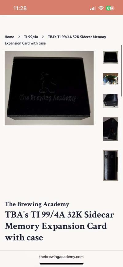 The Brewing Company Ti994a 32K Expansion Sidecar  Atari adap - Thumbnail 5