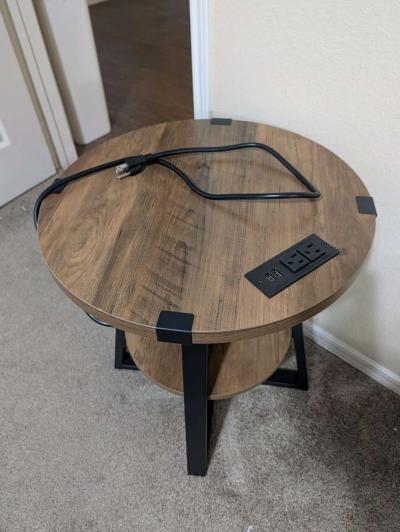 Tall End Wooden Table - Thumbnail 2