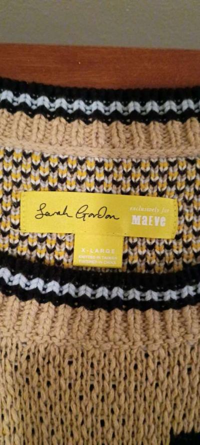 Anthropologie Maeve Sarah Gordon Bee Knit Cropped Sweater Ve - Thumbnail 5