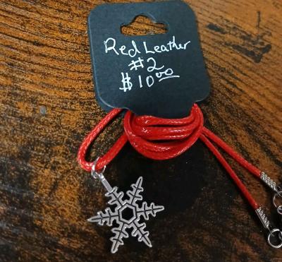 Red Leather Christmas Necklace pt1 - Thumbnail 2