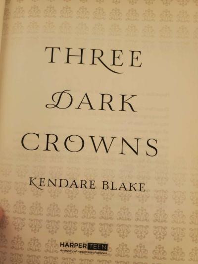 Three Dark Crowns by Kendare Blake Like New Hardcover - Thumbnail 3
