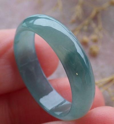 Certificate Jadeite jade  Burmese Ring Round Circle Size 975 - Thumbnail 2