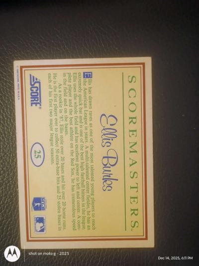 Ellis Burks Baseball Card - Thumbnail 2