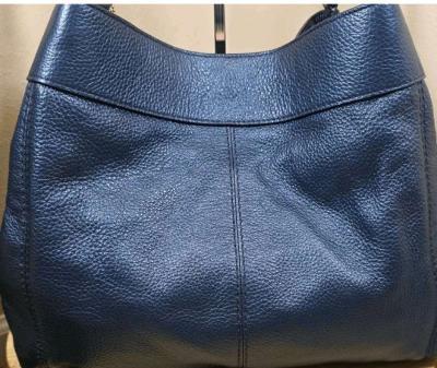 coach metallic blue bag - Thumbnail 2