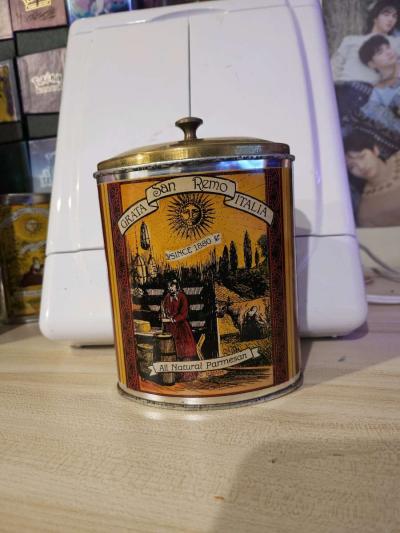 Vinrage San Remo Italy Himark Tin Set 4 Pieces Made In Italy - Thumbnail 2