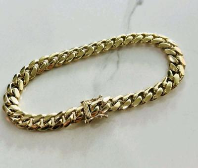 solid 14k gold bracelet - Thumbnail 4