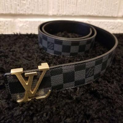 Designer LV Belt Black - Thumbnail 3