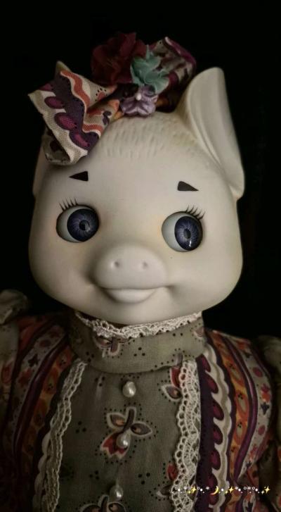 Vintage Dolly Dingle Pig Doll By Bette Ball Goebel - Thumbnail 3
