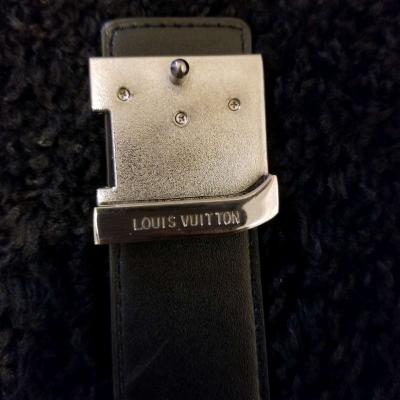 LV Designer Belt Black Checker - Thumbnail 5