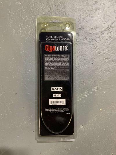 NEW Gigaware 10Foot Camcorder AV Cable 16894 - Thumbnail 2