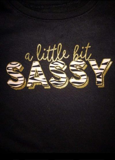 Little Sassy Sweatshirt Baby Girls Crew Neck Long Sleeve - Thumbnail 4