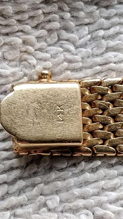 14 karat gold diamond Geneva quartz watch for ladies - Thumbnail 4