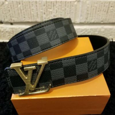 Designer LV Belt Black - Thumbnail 2