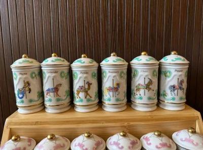 RARE LENOX 1993 CAROUSEL SPICE JARS FULL SET - Thumbnail 5