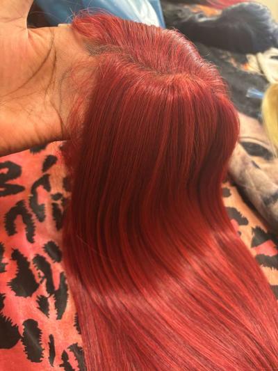 Red lace frontal wig - Thumbnail 3