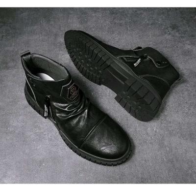 pu Leather Comfortable fashion mens boots size 43 and 44 - Thumbnail 6