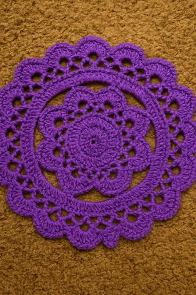 crochet table doilies set of 4 - Thumbnail 4