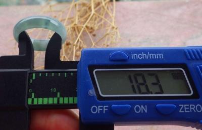 Certificate Jadeite Jade Icy Green blue Burma Circle Ring s - Thumbnail 5