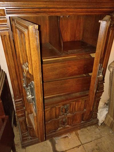 antique wooden cabinet with decorative designs - Thumbnail 5