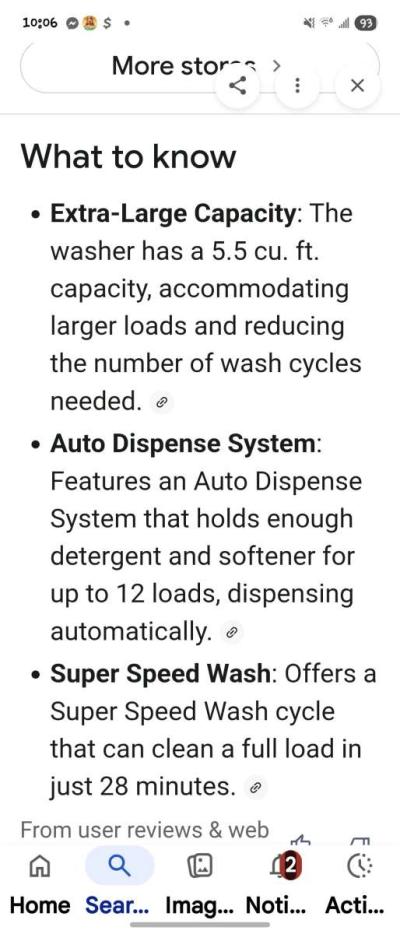 Samsung front load washer - Thumbnail 5