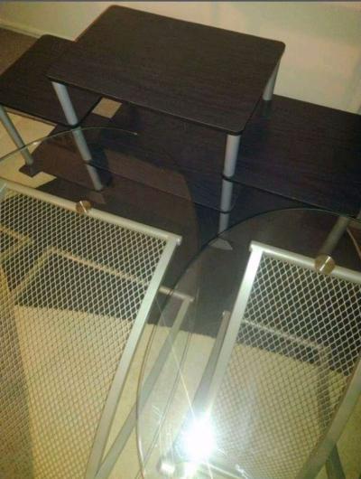 glass coffee table set TV stand included - Thumbnail 3