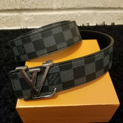 LV Designer Belt Black Checker - Thumbnail 2